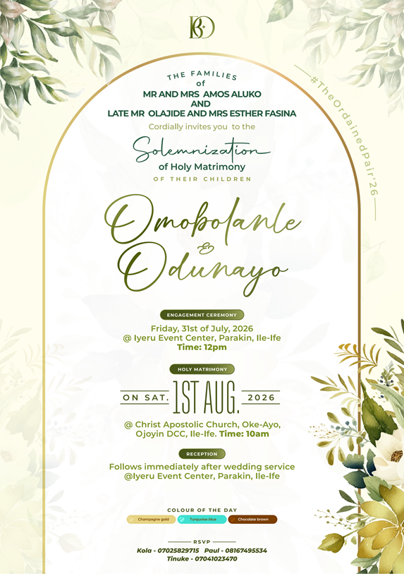 Wedding invite design